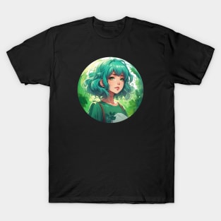 Green Hair Girl T-Shirt